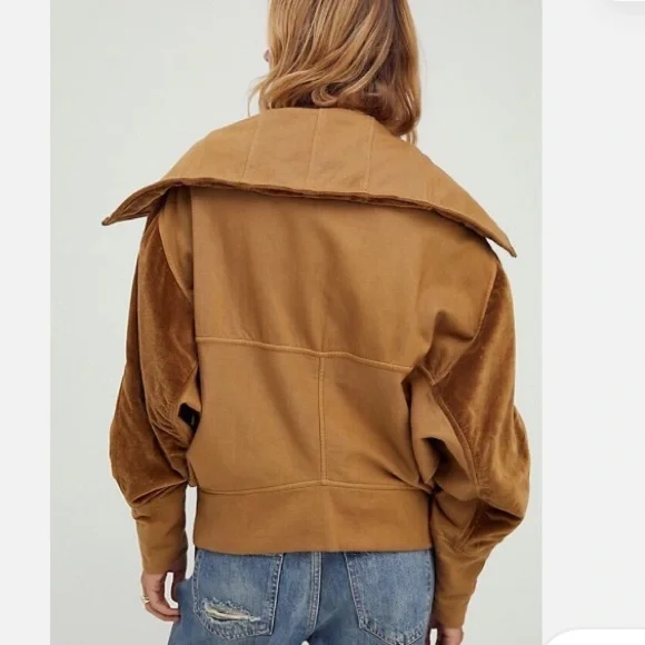 Free People x Nicholas K Bastie Sweatshirt Jacket Earth NWOT - Picture 2 of 8